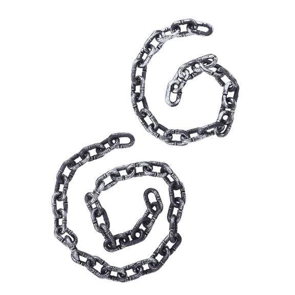 WRITWAA 2Pcs Black Foam Chain Jail Prop - Spooky Decoration For Haunted House Events