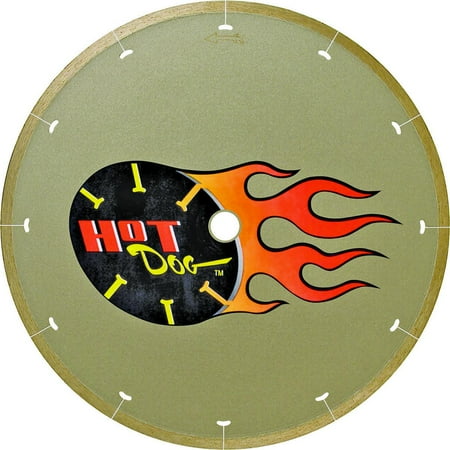 Industrial Cutting Blades - MK Diamond 158436 HotDog 10 in. Continuous Rim Wet Cutting Diamond Blade