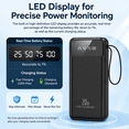 thumbnail image 7 of 20000mAh Power Bank, Portable Charger with Built in Cable Fast Charging Battery Pack Slim 6 Outputs 3 Inputs LED Display Phone Charger for iPhone Samsung Android, Travel Essential Gift, Black, 7 of 7