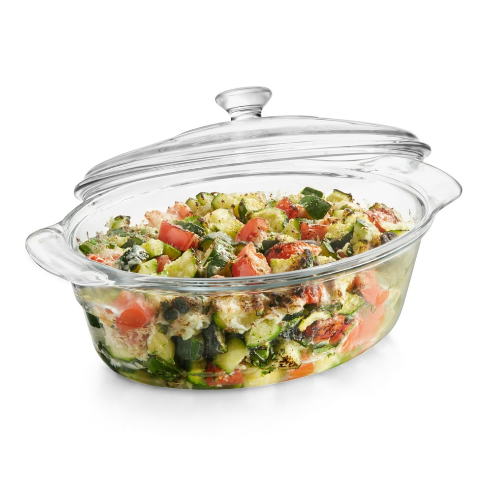 Libbey Baker's Premium Glass Casserole Dish with Cover, 2quart