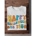 thumbnail image 3 of Happy Halloween Groovy Style T-Shirt Men -Image by Shutterstock, Male Medium, 3 of 4