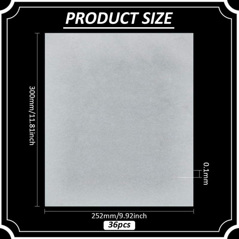 36 PCS Iron on Double Sided Adhesive Sheets 9.8x11 Inch Hot Melt Adhesive Film Patch Magic Fabric Repair Iron-on Patch
