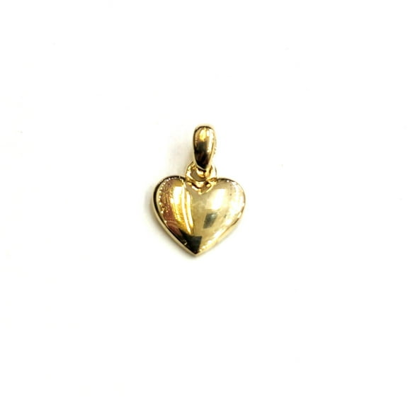 14k yellow Gold Tiny shiny Heart pendant charm fine gift jewelry for women 0.5g