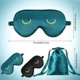 thumbnail image 3 of SUTENG 2 PCS Kids Silk Sleeping Eye Masks Cute Lightweight Adjustable Satin Eye Masks with 2 Storage Pouches, 3 of 5