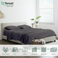 thumbnail image 2 of Tencel Sheets Twin Xl-100% Eucalyptus Tencel Lyocell Sheets Sets-All-Season Eucalyptus Sheets-4 PC Twin Xl Size Tencel Sheets-Cooling-Supersoft-Moisture Wicking-Temperature Regulating-Dark Grey, 2 of 9