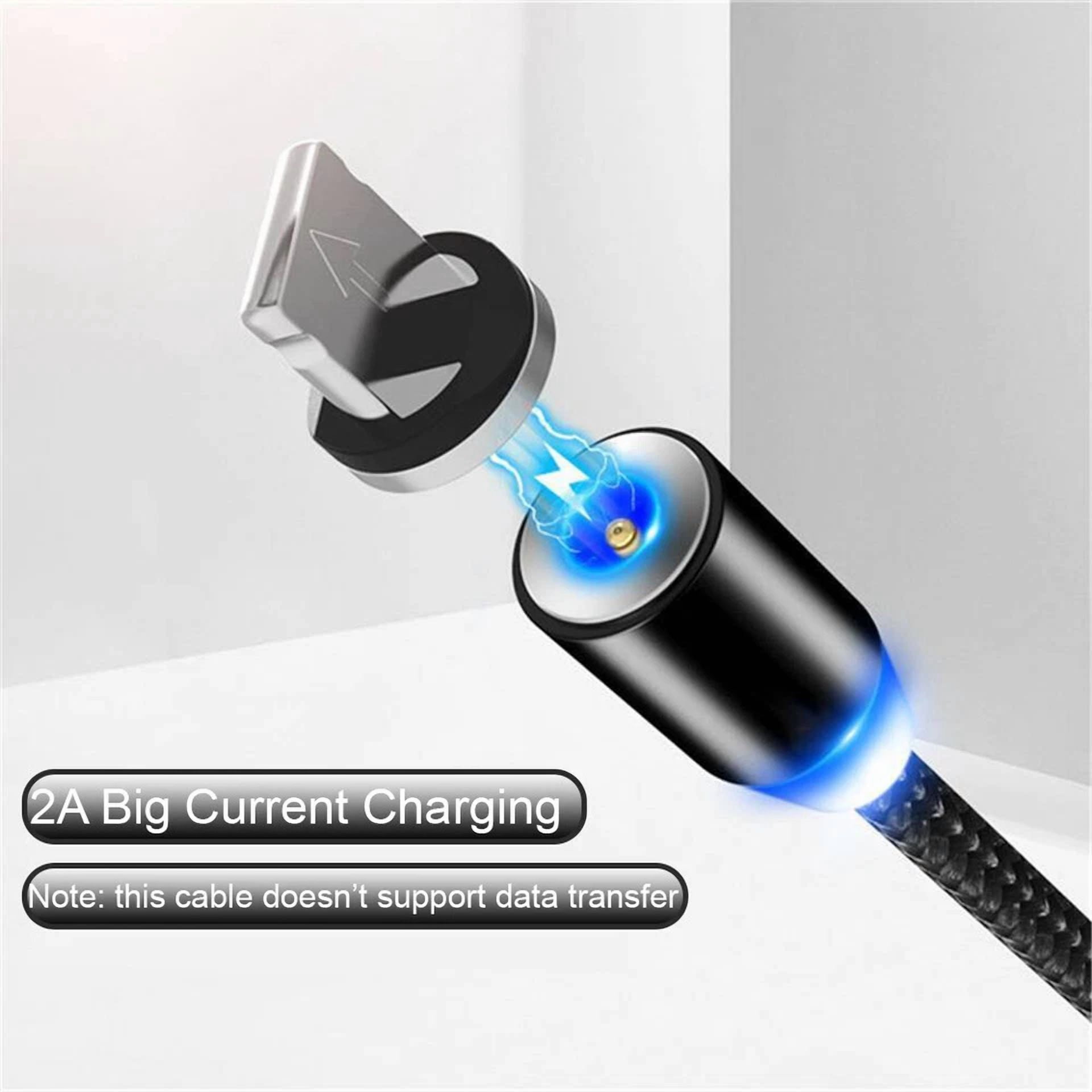 CRESTIN- Micro Usb And Type C Magnetic Cable 3Ft /6Ft Android Charger 3 Pack With Led