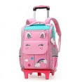 thumbnail image 3 of Sac à Dos à Roulettes pour Filles, Sacs Trolley Scolaires avec Roues, Sac à Dos Roulant pour Garçons, Sac à Dos à Roulettes pour Enfants, 3 of 5