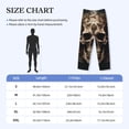 thumbnail image 4 of Lsque Metal Style Horned Skull Print Men's Pajama Pants, Lounge Pant - Comfortable Home Wear,Elastic Waistband, Stylish Design-Small, 4 of 9