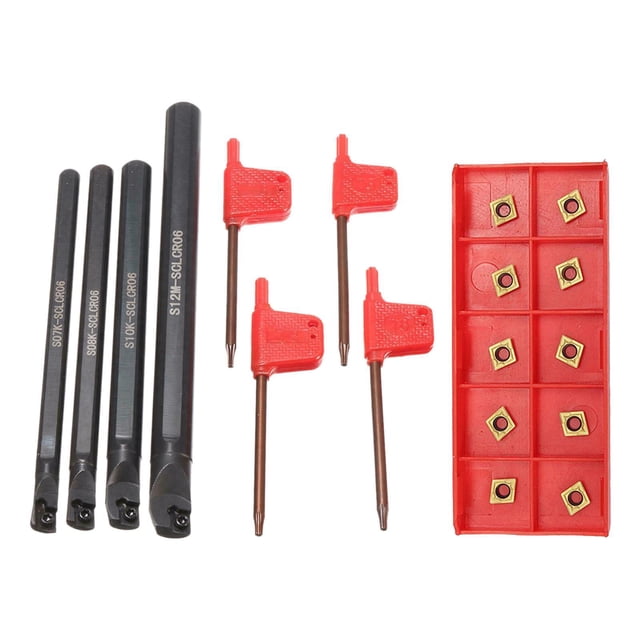 Kenally Turning Tool Lathe Boring Bar with Wrench Tools 4 Steel Industrial Artesanía