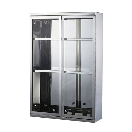 Homcom Vertical 24 Stainless Steel Bathroom Wall Mounted Glass