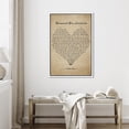thumbnail image 3 of IDEA4WALL Framed Canvas Print Because You Loved Me Vintage Parchment Style Inspirational Illustrations Wall Art Romantic Relax/Calm for Living Room, Bedroom, Office - 16"x24" WHITE, 3 of 5