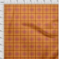 thumbnail image 3 of oneOone Cotton Poplin Twill Dark Peach Fabric Madras Check Sewing Fabric By The Yard Printed Diy Clothing Sewing Supplies 56 Inch Wide, 3 of 4