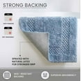 thumbnail image 2 of Home Weavers Classy Bathmat Collection 100% Cotton Bathroom Rug Set Machine Washable Bathroom Rug-17"x24", Bath Rug- 21"x34", 2 Piece Bath Rug set, Blue, 2 of 6