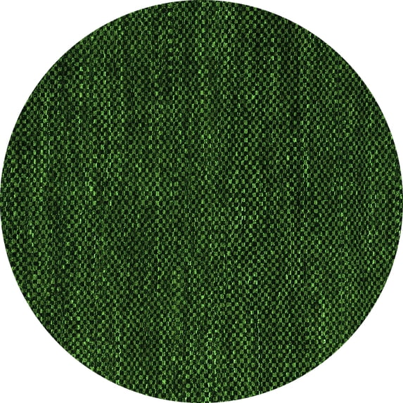 Ahgly Company Indoor Round Abstract Green Modern Area Rugs, 8' Round