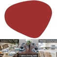 thumbnail image 5 of Juego de 4 manteles individuales de cuero para comedor, manteles individuales lavables y lavables. Tapetes fáciles de limpiar para cocina, patio, interior/exterior, color rojo, 5 of 5