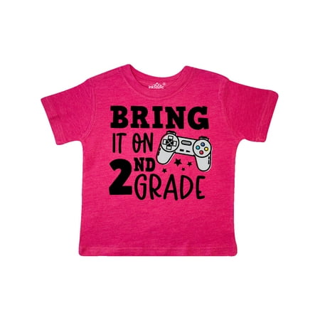 

Inktastic Bring It on 2nd Grade Video Game Controller Gift Toddler Boy or Toddler Girl T-Shirt
