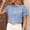 Blue, variant on Plaid Shirts for Women V-Neck Casual Puff Short Sleeve Blouse Peplum Button Down Fitted Flutter Shirts Tops for Women Black S