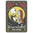 thumbnail image 2 of Women's The Nightmare Before Christmas The Lovers Tarot Card Graphic Tee White 2X Large, 2 of 4