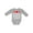 AC-Heather Grey, variant on My Uncle Loves Me to Bits Boys or Girls Long Sleeve Baby Bodysuit