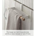 thumbnail image 3 of Yamazaki Home  Cabinet Door Dish Towel Hanger, Steel and Wood, Holds 2.2 lbs - L 2.95 x W 7.48 x H  2.36 inches, 3 of 4