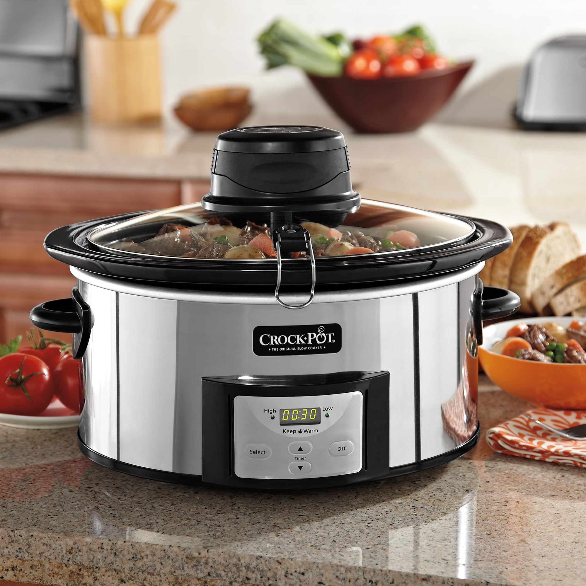  Crock-Pot SCCPVC600AS-B 6-Quart Digital Slow Cooker with iStir  Stirring System, Black, 6 Qt: Home & Kitchen