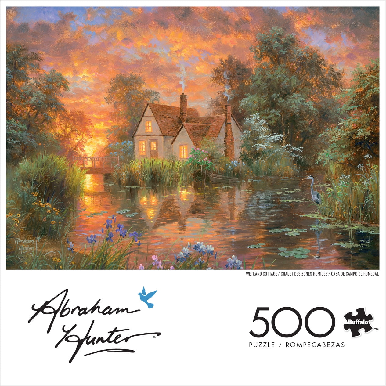Buffalo Games Abraham Hunter Wetland Cottage 500-Piece Interlocking Jigsaw Puzzle