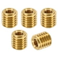 thumbnail image 1 of Unique Bargains Brass Threaded Repair Insert Nut, 5 Pcs M10x1.5 to M6x1 Thread Sleeve Inserts Reducing Nut Screw Sleeves 10mm, 1 of 7