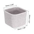 thumbnail image 2 of Unique Bargains 2' Square Plastic Succulent Planter with Drainage Flowerpot Container, Beige 3 Pack, 2 of 5