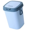 thumbnail image 4 of Slim Trash Can Recycling Bin Wicker Lid Covered Office Sky-blue, 4 of 8