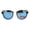 tortoie blue, variant on Mens Round Thin Plastic Retro Horn Rim Color Mirror Lens Sunglasses Tortoise Pink