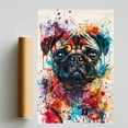 thumbnail image 2 of Pug Dog Poster Wall Art for Bedroom Living Room Funny Graffiti Dog Picture Cool Dog Decor Wall Art, 2 of 6