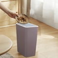 thumbnail image 5 of TACILIP Bathroom Trash Can With Lid Small Garbage Can With Press Lid Plastic Wastebasket Flip Lid Trash With Popup Lid For Toilet Office Bedroom Living Room Garbage Bin, Mom Gifts, 5 of 6