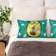 thumbnail image 4 of Disketp Avocado With Glasses Satin Pillowcase For Hair And Skin - Satin Pillow Cases Standard Size 20x30 Inches With Zipper,Gifts For Women Men, 4 of 8