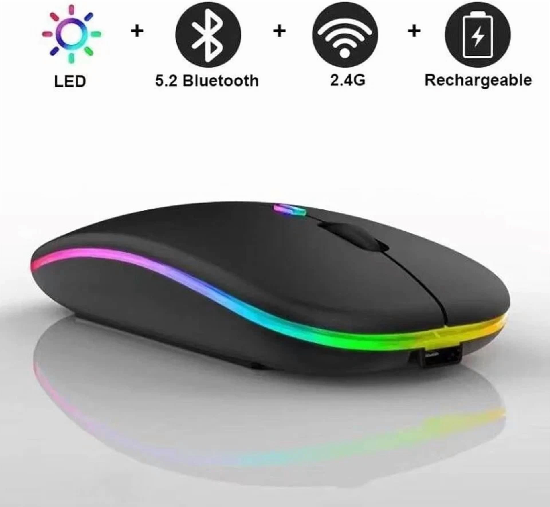 BUTTERFLY- Wireless Bluetooth Mouse,Led Dual Mode Rechargeable Silent Slim Laptop Mouse,...