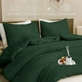 thumbnail image 3 of ANGENIA King Size Comforter Sets Dark Green, 3 Pieces Soft Fluffy Boho Bedding Comforter Set for King Bed, All Season Lightweight Tufted Down Alternative Comforter Bed Set, 3 of 8
