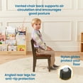 thumbnail image 4 of ECR4Kids Wooden Hideaway Chair, Children's Furniture, Dark Walnut/Grey Wash, 2-Pack, 4 of 9