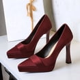 thumbnail image 4 of High Heels for Women Stiletto Pointed Toe Pumps 11.5 CM Satin Wedding Evening Party, 4 of 6