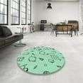 thumbnail image 4 of Ahgly Company Machine Washable Indoor Square Transitional Emerald Green Area Rugs, 8' Square, 4 of 7