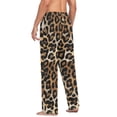 thumbnail image 4 of Men's Pajama Bottoms Leopard Brown and Black Men's Cotton Pajama Pants Men's Loose Printed Pajama Pants Casual Pants with Pockets, 4 of 6
