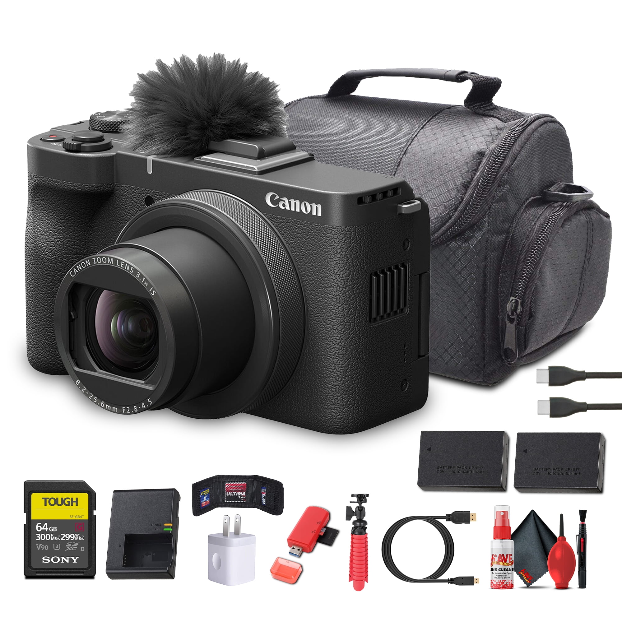 (オマケ付) Canon PowerShot G7X Mark II Canon PowerShot G7 X Mark II Photography Camera, Black with