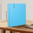 thumbnail image 3 of 1 Inch 3 Ring Binder, 1pcs Heavy Duty Plastic 3 Hole Punch Pocket Folders - Binder Dividers with Pocket, A4 Size, Office Supplies, Light Blue, 3 of 9