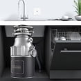 thumbnail image 3 of Garbage Disposal, 3800 RPM Stainless Steel Food Waste Disposer for Kitchen, Booster System & Overload Protect, Narrow Base for Cooked Meat Beans Seeds, 3 of 7