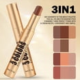 thumbnail image 5 of 3-Color Gradient Eyeshadow Stick,Stick Matte Shimmer Waterproof Long-lasting Eyes Makeup,Blendable Metallic Glitter Eyeshadow,Portable Use,Eye Shadow Stick for Professionals Users, 5 of 5
