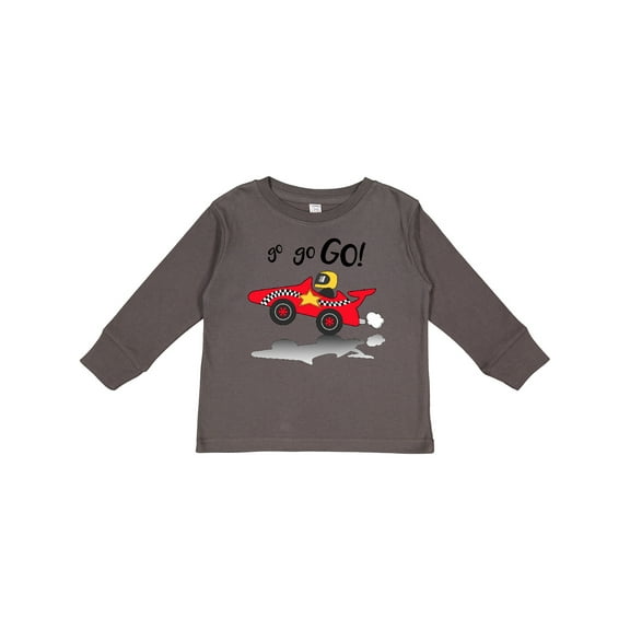 Inktastic Go Go Go Red Racing Car Boys or Girls Long Sleeve Toddler T-Shirt