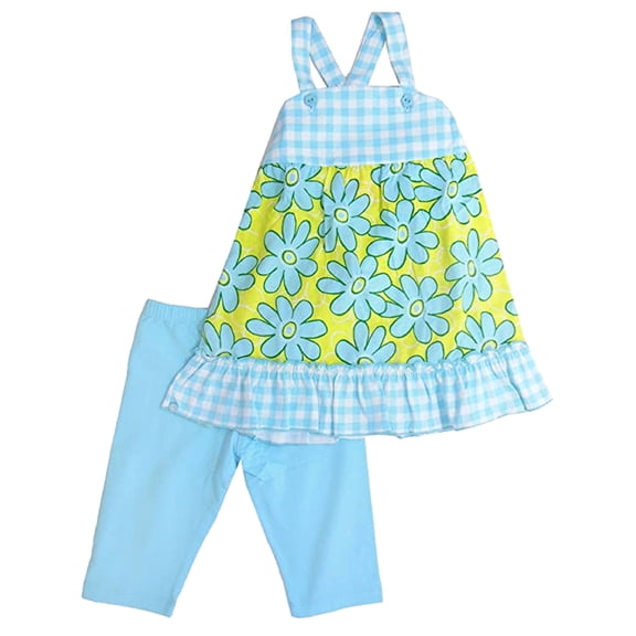 Sweet Potatoes Little Girl's Kiwi Babydoll Tunic and Leggings (6)