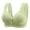 Green, variant on Women's Front Side Buckle Lace Edge Without Steel Ring Movement Seamless Gathering Adjustment Yoga Sleep Large Bra Strapless Bra Women