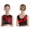 Red, variant on Kids Girls Active Shirts Sleeveless Rhinestones Metallic Dance Sports Tank Crop Tops 6-16