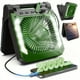 thumbnail image 2 of Rechargeable Camping Fan Battery Operated Powered Fan Portable, 90° Foldable Personal USB Desk Fan with Oil Port/Timer/LED Light/Hanging Hook, Solar Panel Fan Table for Camp Power Outage 20000mAh, 2 of 4