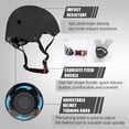 thumbnail image 2 of Skateboard Cycling Helmet - Two Removable Liners Ventilation Multi-Sport Scooter Roller Skate Inline Skating Rollerblading for Kids, Youth & Adults, 2 of 7