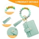 thumbnail image 3 of Pulsera Llavero Pulsera Cartera, Llavero Brazalete de Cuentas de Silicona, Llaveros de Bolsillo con Borla para Tarjeta para Mujer, 3 of 5